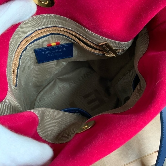 Petusco Heritage White Multi Drawstring Bucket Bag - Picture 4 of 8